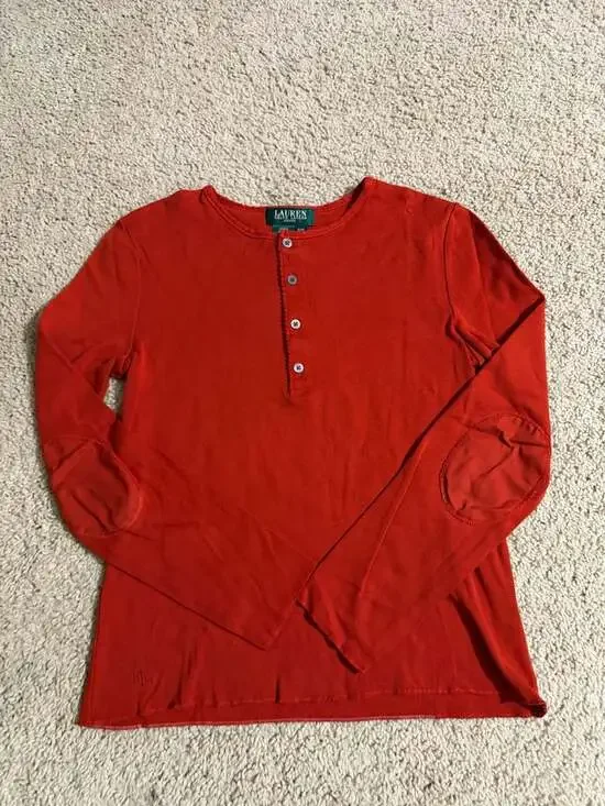 Lot of 4 Lauren Ralph Lauren Petite S Ribbed Henley Long Sleeve Tops - Picture 4 of 6